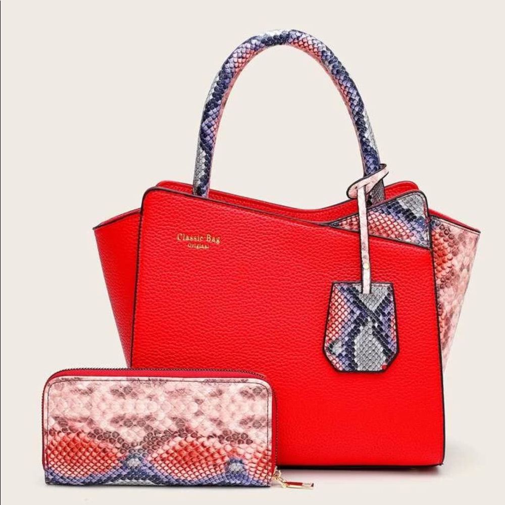 2 piece Snakeskin Purse and Wallet
